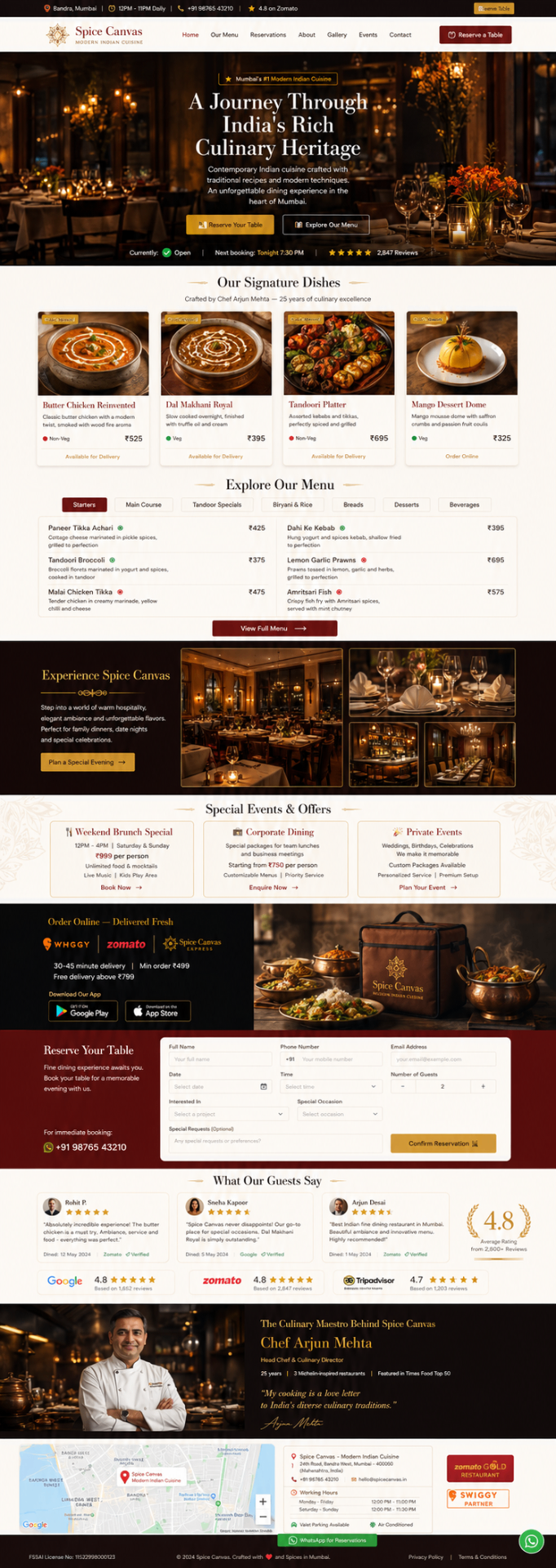 Spice Canvas website mockup