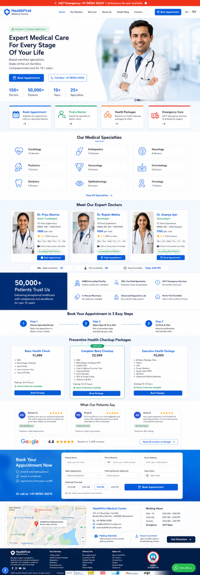 Healthcare Website Design by Venture Vault Hub