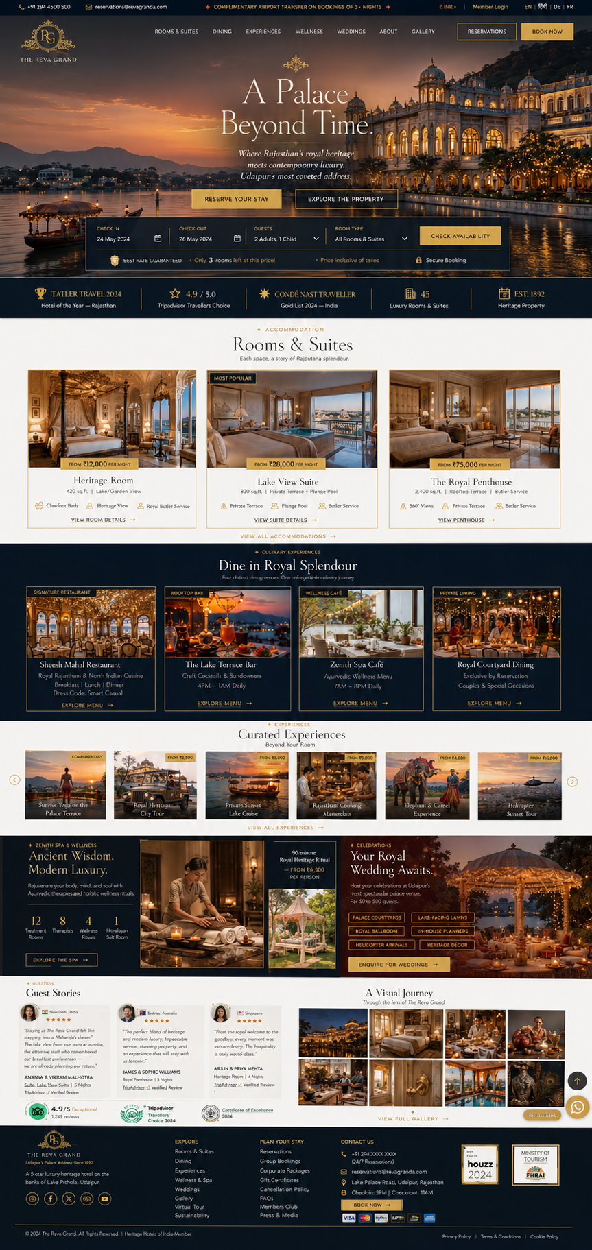 Hotel Website Design by Venture Vault Hub