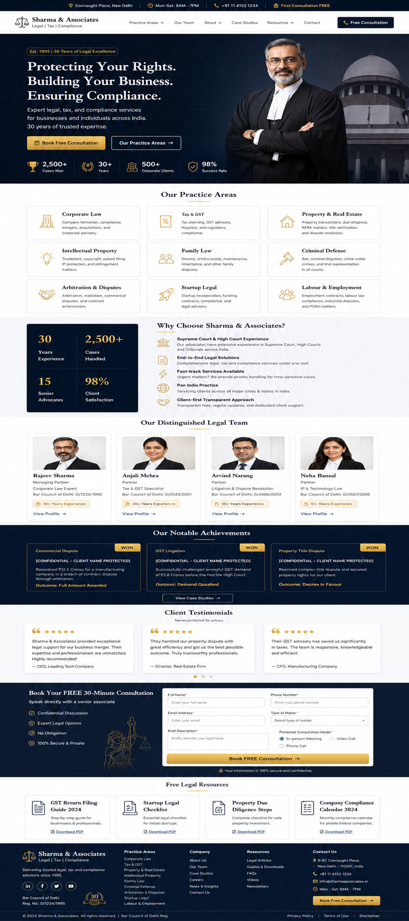 Legal Firm Website Design by Venture Vault Hub