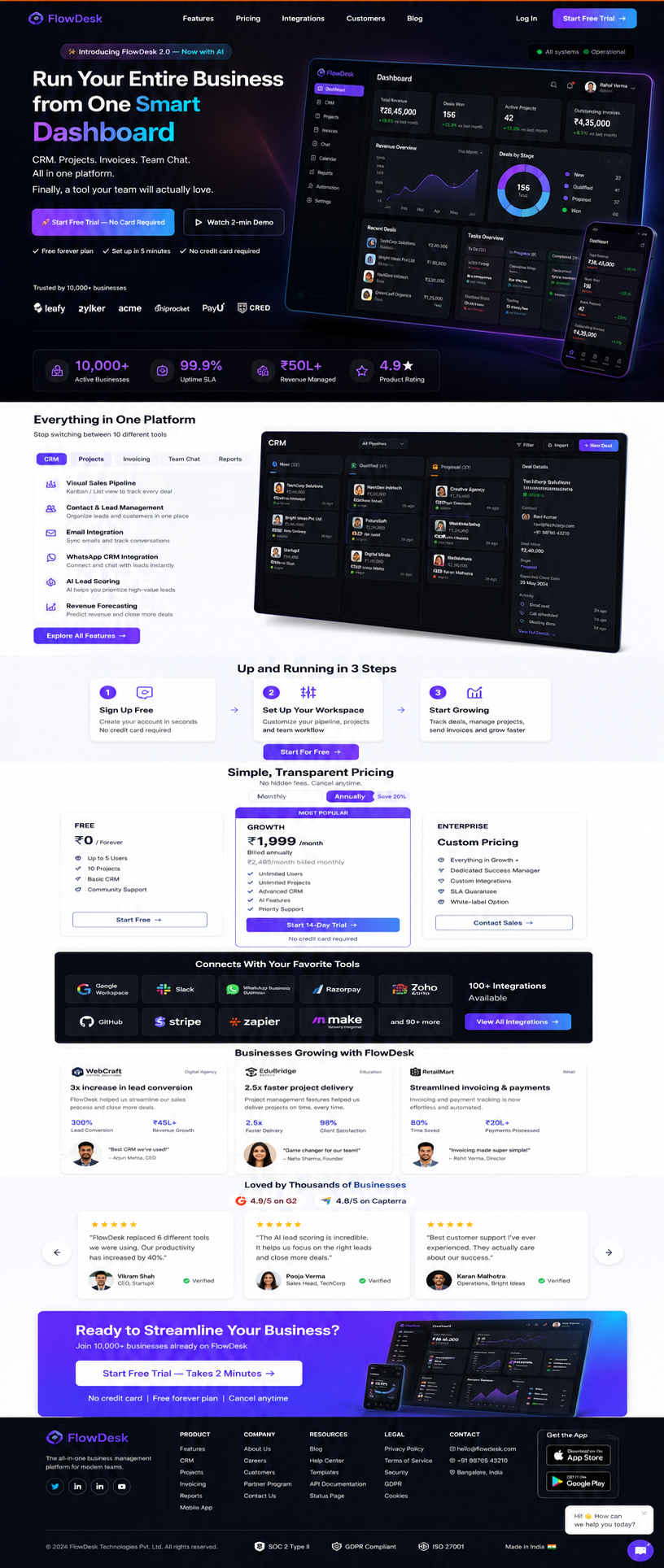 Tech Startup SaaS Website Design by Venture Vault Hub